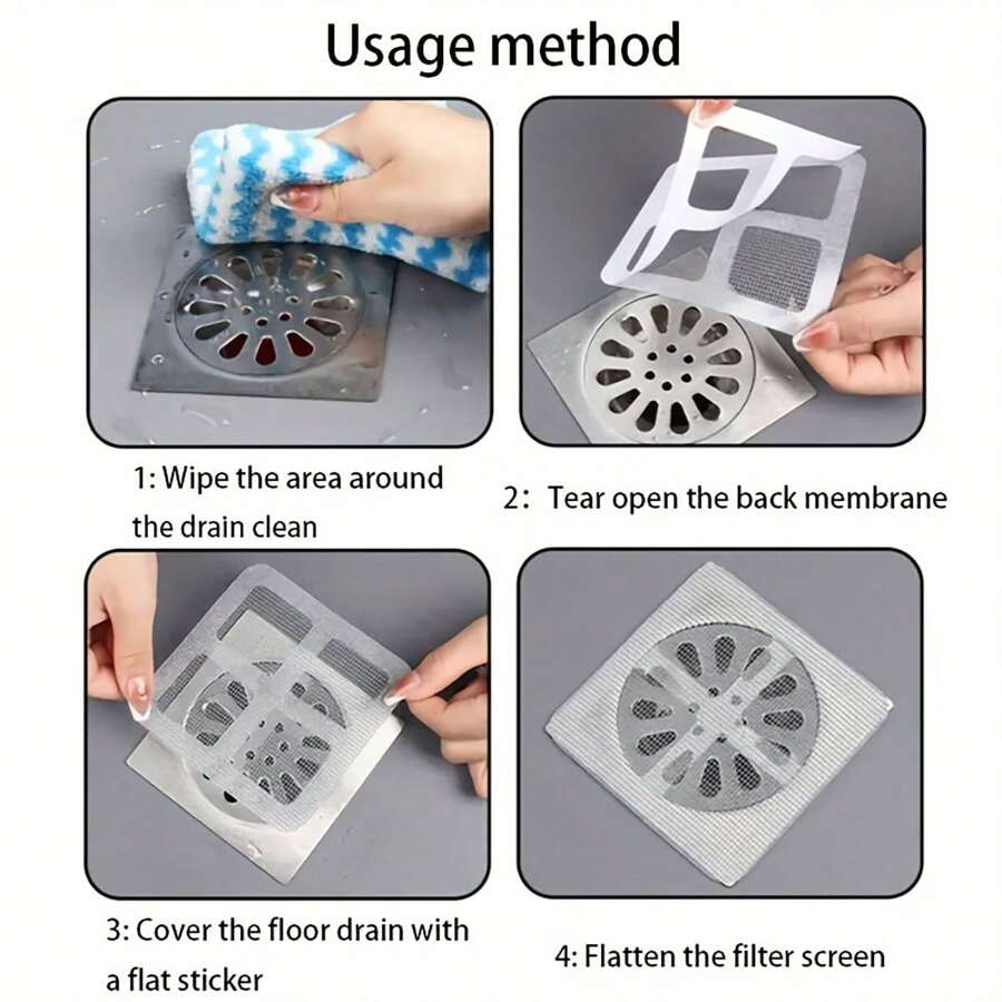 Floor Drain Sticker Hair Catcher Drain Stopper Cover Kitchen Bathroom Accessories (1 PCs)