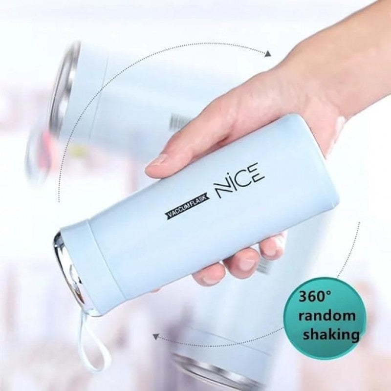 Nice Glass Bottle Water Mini Flask Bottle With Vaccum Flask And Loop Temperature Resistant,400ml (random Colors)