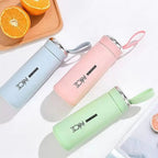 Nice Glass Bottle Water Mini Flask Bottle With Vaccum Flask And Loop Temperature Resistant,400ml (random Colors)
