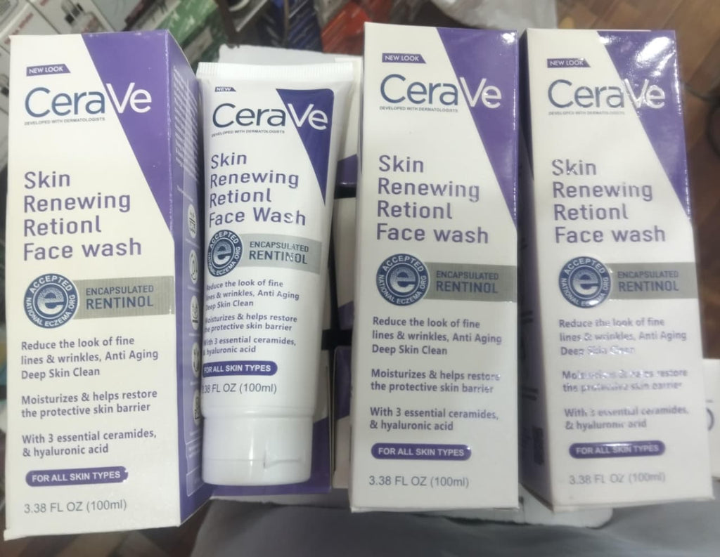 Renewing Retinol Face Wash – Anti-Aging Cleanser with Ceramides & Hyaluronic Acid for All Skin Types (100ml)