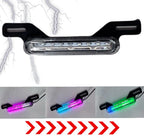 RGB Motorcycle License Plate Light Bar – Chasing LED 12V Slim RGB LED Plate Bar for Motorcycles