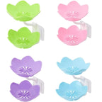 Wall Mounted Double Layer Lotus Flower Shaped Soap Holder (random color)