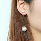 AWJ-157 Elegant Pearl Hanging Korean Earrings – Stylish, Lightweight & Trendy Fashion Jewelry for Women