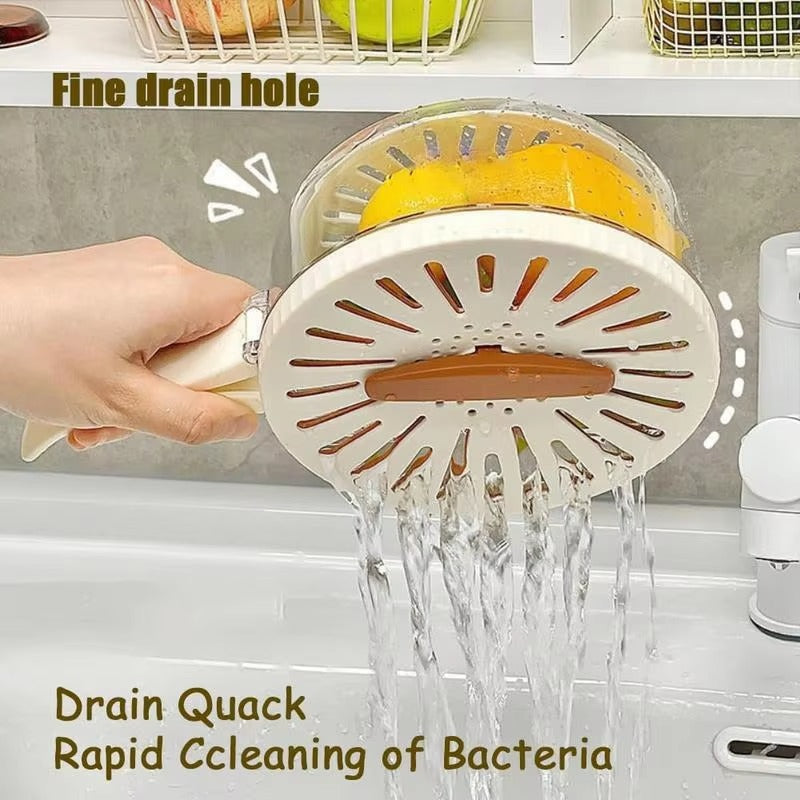 Multi-Functional Vegetable & Fruit Cleaning Basket | Folding Drainage & Storage Box | Fresh-Keeping Kitchen Filter Container
