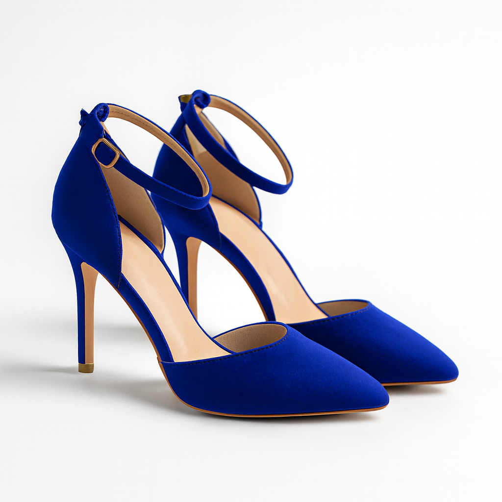 Stylish Velvet Heel Pump Shoes for Ladies – 2 Inch Elegant Party Wear Heels with box