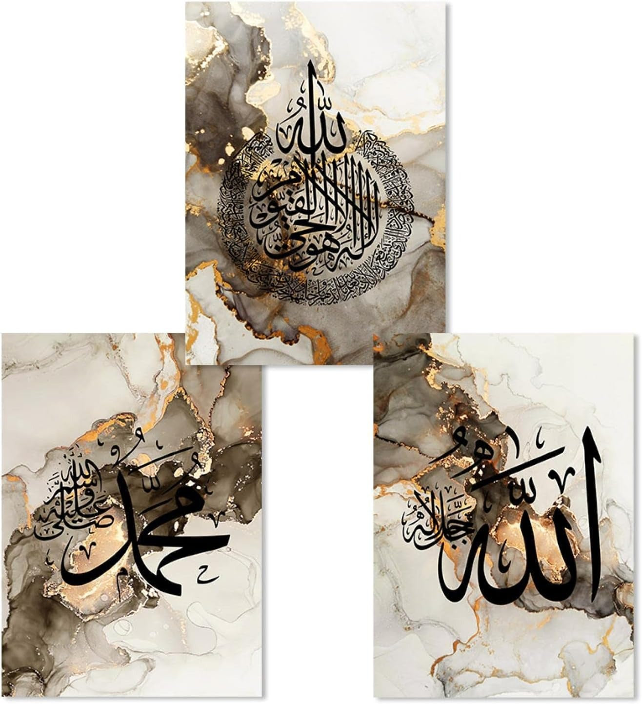 Set of 3 Premium Wall Art Photo Tiles – Modern Home Decor Sets