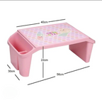 Kids Portable Study Table – Multifunctional Plastic Desk with Side Storage (Random Color)