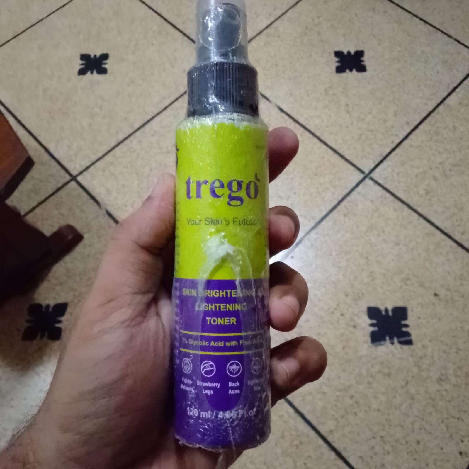 Trego Skin Brightening & Lightening Toner – 7% Glycolic Acid Exfoliating Spray for Face & Body (120ml)