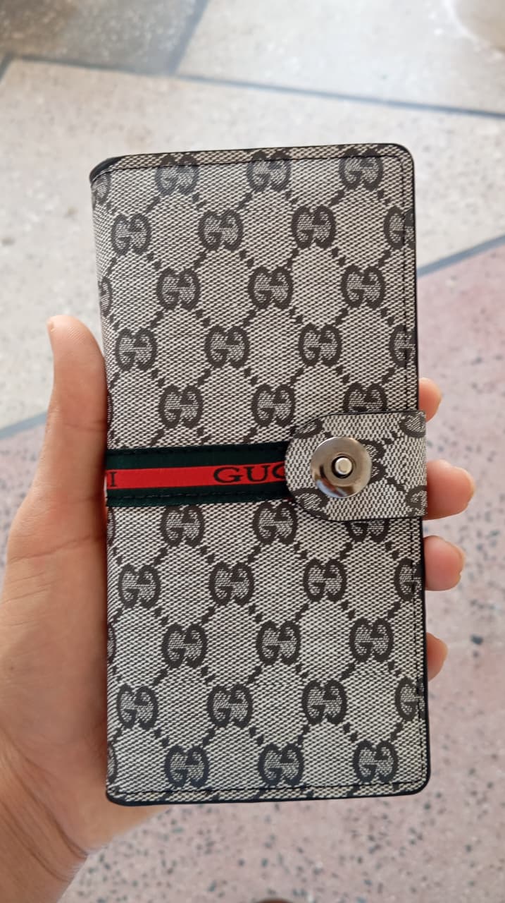 Gucci Long Wallet – Premium Off White & Brown Designer Wallet
