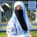 Women’s Naqab with Elastic Patti – Formal Chiffon Niqab Soft Lightweight Face Cover