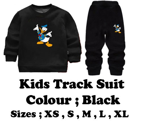 Black Duck Printed Kids Tracksuit | Winter Fleece Sweatshirt & Trouser Set – Warm, Soft & Stylish Garments for Boys & Girls FOR BABY AND KIDS