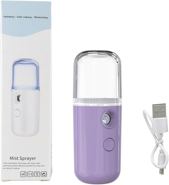 Portable Nano Facial Mist Sprayer – Hydrating Ionic Facial Steamer for Instant Skin Moisture, Glow & Refreshing Mist | USB Rechargeable