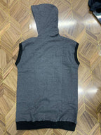 Premium Men's Sleeveless Tech Hoodie Vest | Full-Zip, Jersey Fabric | Ultimate Activewear for Gym, Running, and Layering Comfort