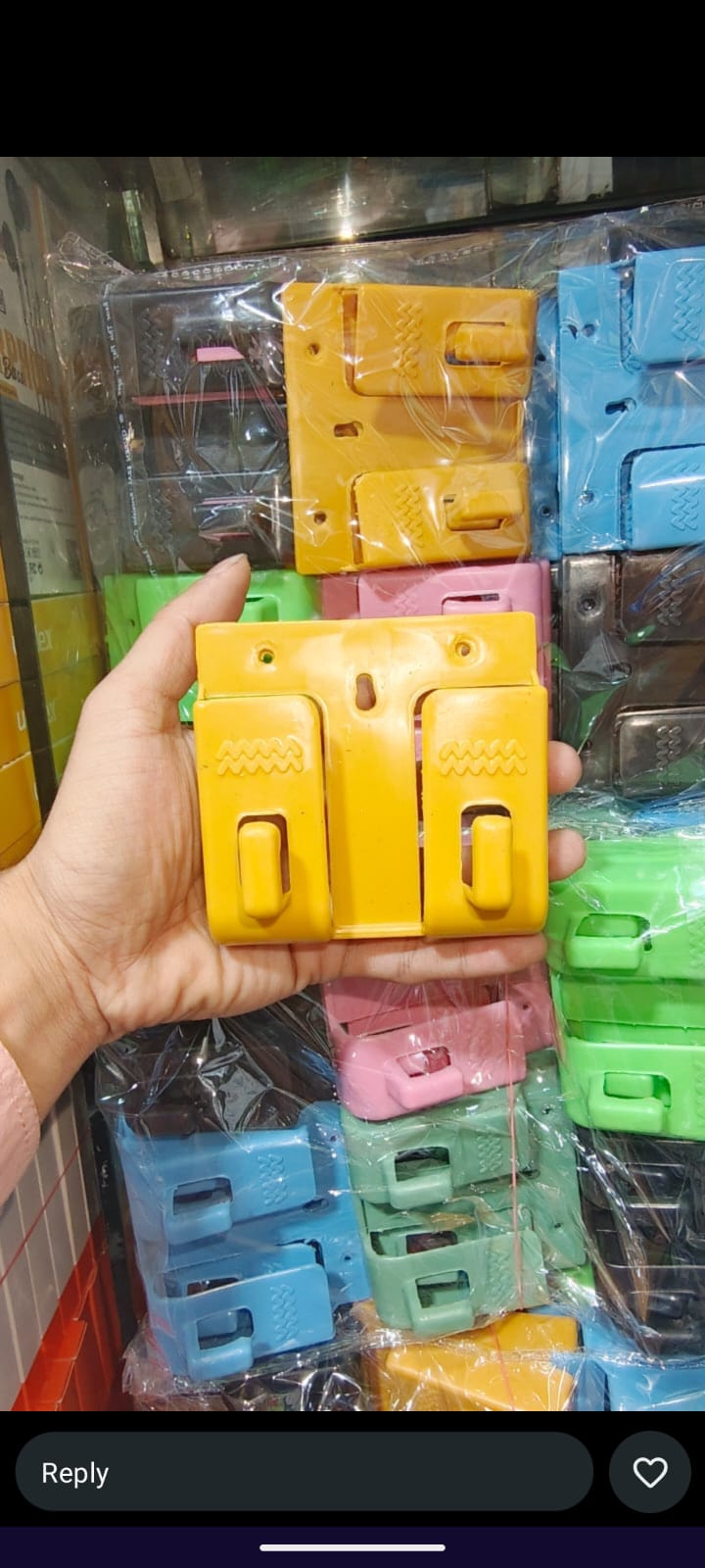 Pack of 10 Wall Mounted Universal Mobile Phone Holders – Space-Saving Charging Stand & Remote Organizer (Random Colors)
