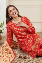 Aneela’s Premium Embroidered Lawn 3PC Unstitched Suit with Printed Dupatta