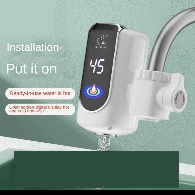 Electric Water Heater Tap Instant Hot Water Faucet Heater Cold Heating Faucet Tankless Instantaneous Water Heater (Random Color)