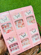 Pink Key STONES WORK NAILS Nails - Party, Wedding Nails (Random Design &amp; Color)