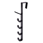 5 Level Over Door Hook for Hanging Coat Hangers, Hats, Purses, Backpacks, Purses, Jackets and Other Items. (1 Piece) / Over The Door Hanger Hook Clothes Storage Holder Multipurpose Towel Hanging Rack ( Plastic)