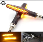 Pack of 2 pair(4pcs) - Audi Flow Style Led Motorcycle Turn Signals Indicator Amber Light