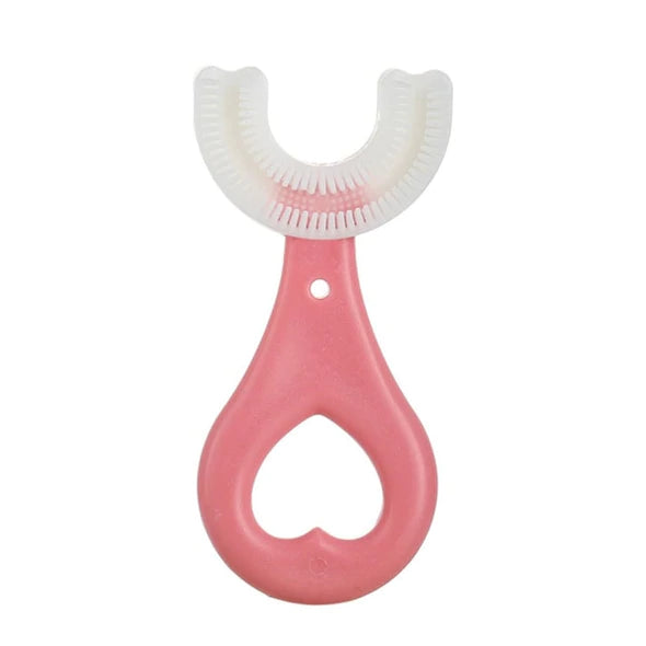 1 PC - 360 Degree U-Shaped Baby Toothbrush Children Child Toothbrush Teethers Baby Brush Silicone Kids Teeth Oral Care Cleaning (With Box)(random color)