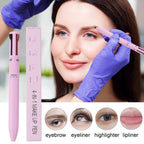 Multi-effect 4 In 1 Eyeliner Eyebrow Pencil Contour Pen Long Lasting Waterproof  for girls, eyeliner lipstick highlighter brow liner all in one (Random Color)