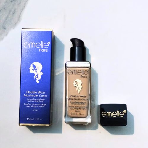 Emelie Double Wear Maximum Cover Foundation SPF25 – Face &amp; Body – Shade 1