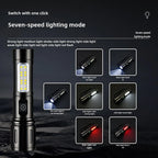 Rechargeable White Laser Super Battery Aluminum LED Flashlight, Body  Tactical,Long Battery Zoomable, Light
