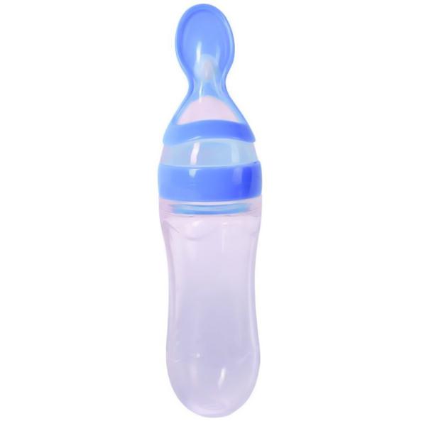 Silicone Bottle Feeding Baby Spoon Feeder - Best Quality Spoon Feeder - Random Color
