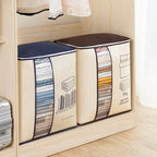 Large Non-woven Portable Clothes Storage Bag Clothing Organizer - 120 gsm (Random color)