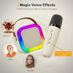 Mini Portable Karaoke Bluetooth Speaker with 2  Mike Audio Integrated Microphone Home Karaoke Wireless Bluetooth Speaker(Random Color)