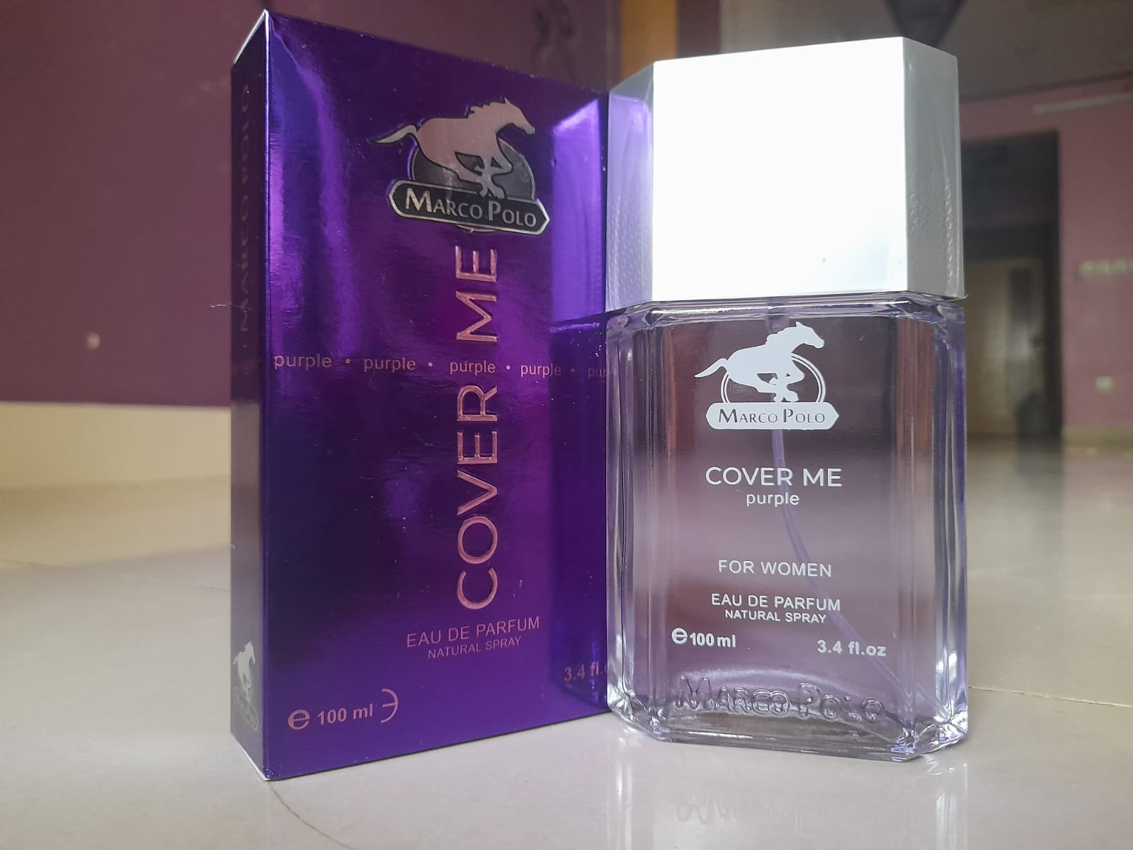 MARCO POLO Cover Me Purple Fragrance Perfume for women - Eau de Parfum Natural Spray, 100ml (3.4 fl.oz.) Specially for ladies