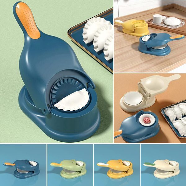 Pack of 2 |10pcs Multi-function Spit Bone Plate Set + 2 In 1 Dumpling Maker | Best Samosa Maker &amp; Household Food Grade Plastic Elliptical Plate For Kitchen (random Color)