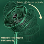 Rechargeable - Portable Telescopic Folding Fan | USB Foldable | Table Desk Fan | Telescopic Design Floor | 3 Speeds Adjustable height Fan (Random color)
