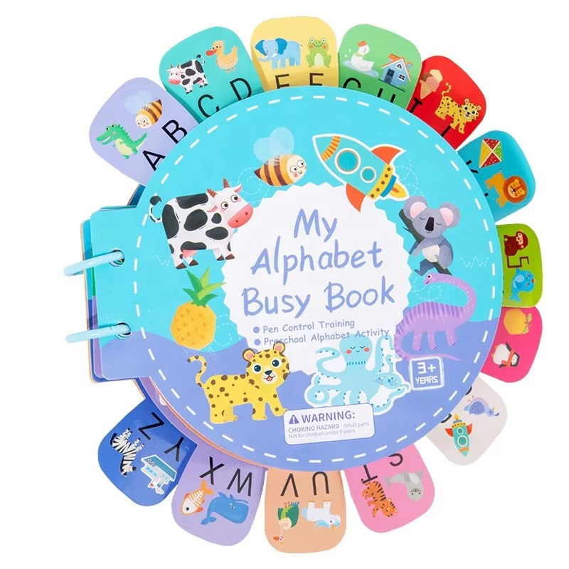 My Alphabet Busy Book – Interactive Learning Kit for Kids with Magnetic Letters & Activity Pages