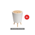 Royal's 8L Modern Nordic Trash Bin with Push Mechanism & Elevated Legs