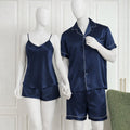 Couple Night Dress / Night Suit / Silk Sleepwear Set – 4-Piece Camisole & Shirt with Shorts | DC-C015