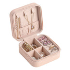 Travel Leather Pocket Jewellery Organizer Box (Mix/Random color)