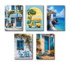 Set of 5 Premium Wall Art Photo Tiles – Modern Home Decor Sets 8x11