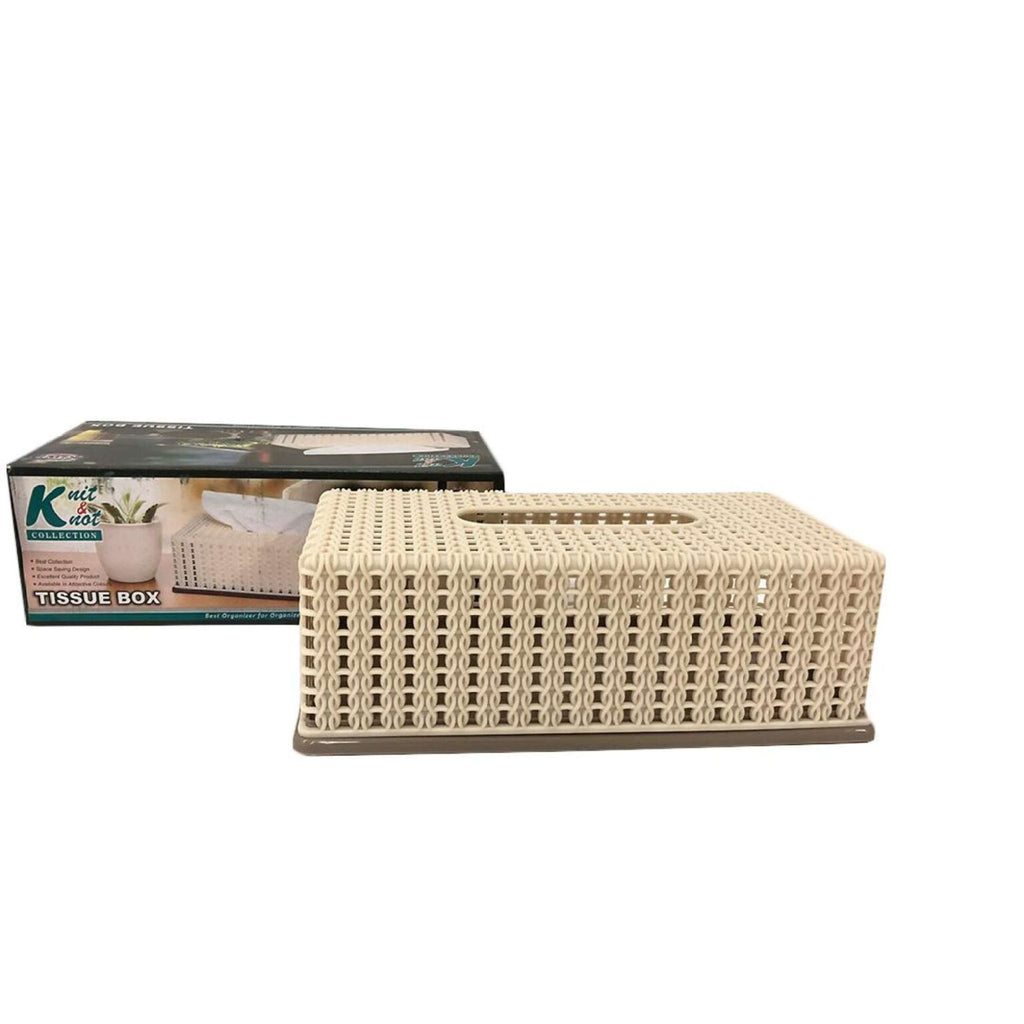 Rectangular Tissue Box Cover – Collapsible PP Tissue Roll Holder with Easy Top Access