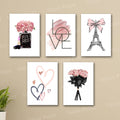 Set of 5 Premium Wall Art Photo Tiles – Modern Home Decor Sets 8x11
