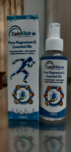 CalmElixir Magnesium Spray With Essential Oils For Muscle Relief Skin Repair Relaxation 120ml