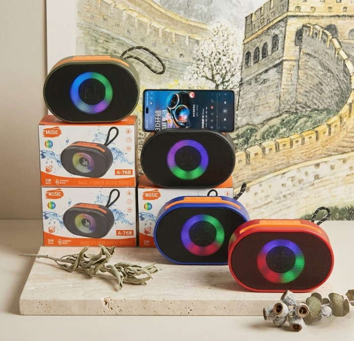 Portable Bluetooth Speaker Wireless Stereo Pairing – Compact Wireless Speaker for Home, Outdoor, Party & Beach (Random Color)
