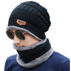 Coral Fleece Scarf Hats Winter Beanies Soft For Men's and Women's