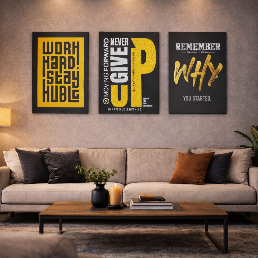 Set of 3 Premium Wall Art Photo Tiles – Modern Home Decor Sets 8x11