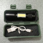 Metal COB Flashlight Torch | Mini LED Rechargeable Work Light | Emergency Penlight | Portable Pocket Torch | Waterproof