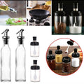 Oil Bottle Set 4 Piece Daisy Glass Spice Set With 3 Spice Jars 180ml And 1 Oil Bottle 750ml
