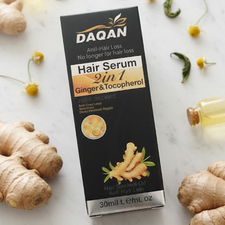 DAQAN 2-in-1 Ginger & Tocopherol Hair Serum: Anti-Hair Loss and Deep Repair Treatment