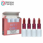 Hey Girl 4 Pcs Lipstick Set Creamy Multicolor Lipsticks