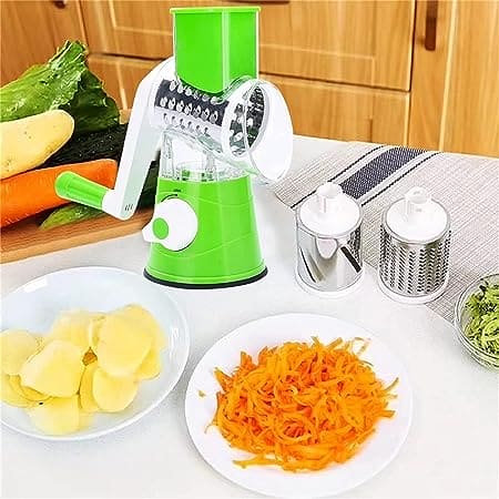 Manual Vegetable Drum cutter Slicer Multifunctional Round Slicer Kitchen Gadget (random color)