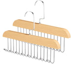 8 Hooks Multi-function Wooden Caps, Belts, Tie Hanger – Strong No Trace Storage Rack(Random Colour)